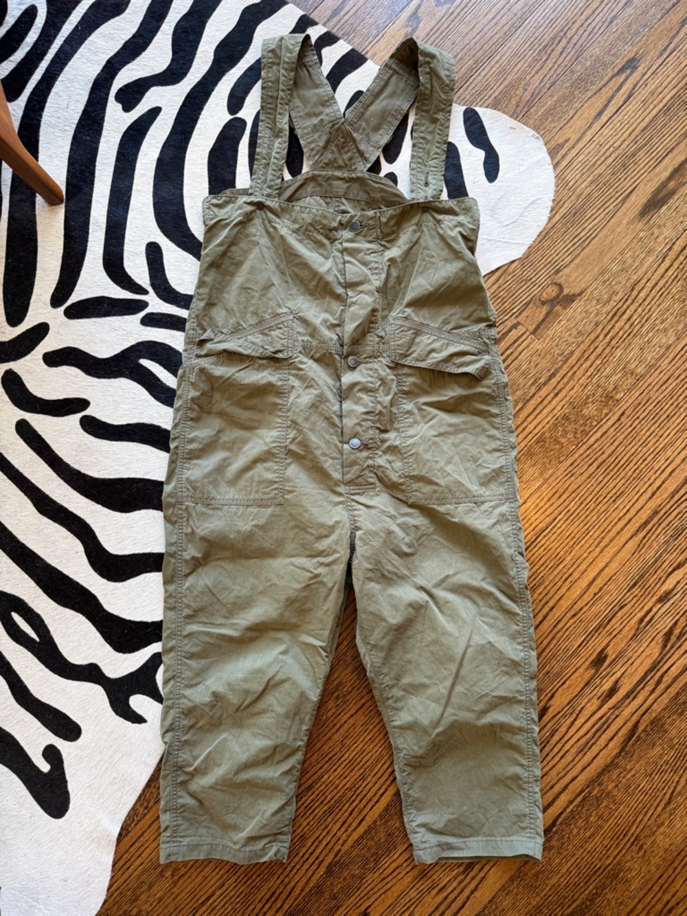 Kapital Olive Green Utility Cotton Jumpsuit